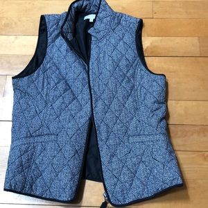 talbots faux herring bone vest